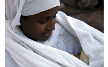 Африканская мадонна с младенцем,  Лалибэла, Эфиопия