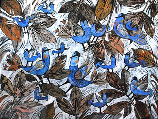 Осенние синие птицы