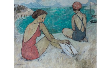 Две женщины возле моря.