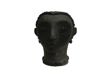 Голова Девушки. Черная керамика