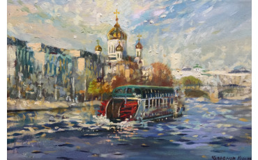 Москва.Весенний речной трамвайчик.